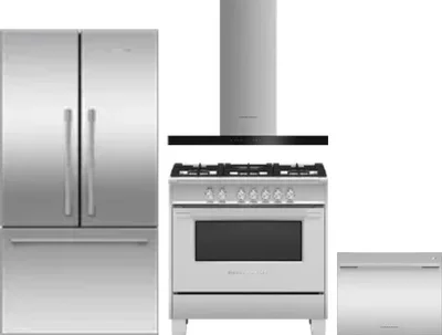 4 Piece Package Includes Refrigerator, Range, Hood And Dishwasher